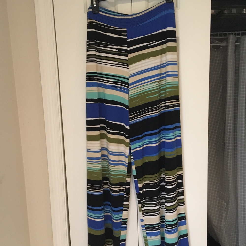Layered color wide leg pants